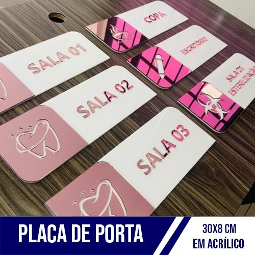 Placas de porta em acrílico