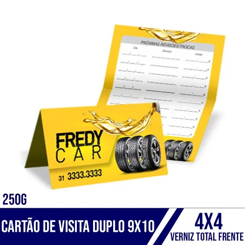 Cartão de visita duplo frente e verso