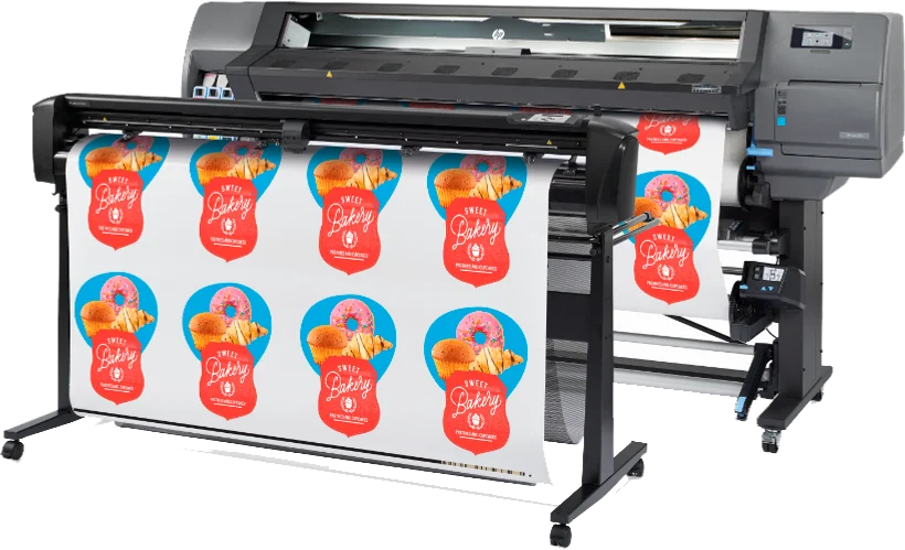Impressora HP Látex com plotter de recorte
